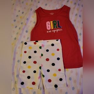 Cute Red top size 4t. The shorts are a 3T. Granimals